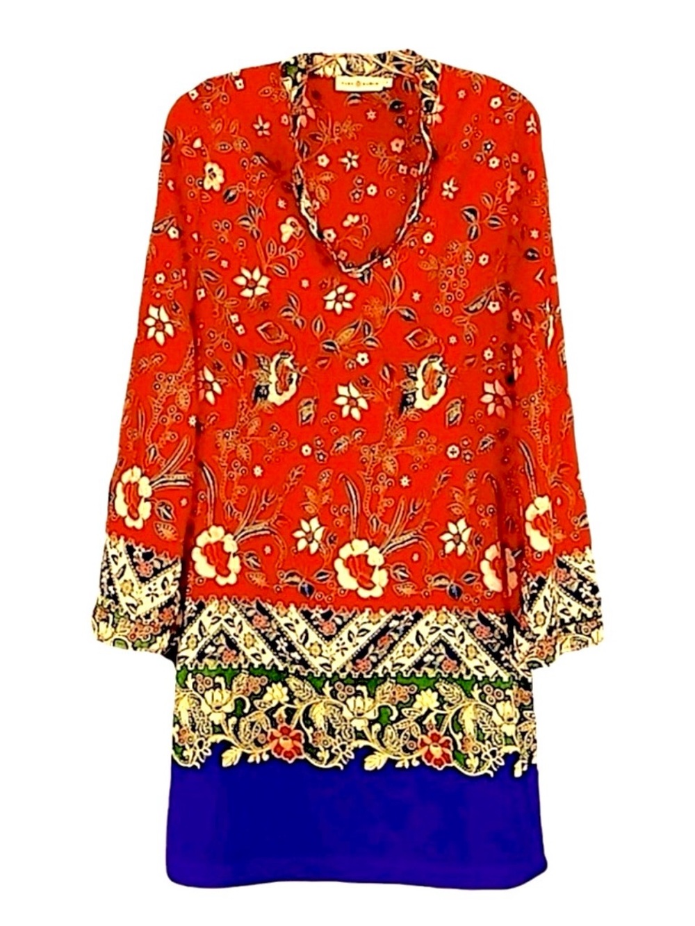 Tory Burch Floral Cotton Dress Size 4 - Picture 2 of 9